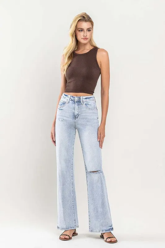 90s Vintage Super High Rise Flare Jeans