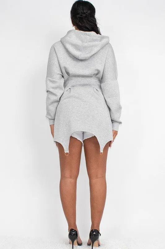 ATHINA Mini Casual Hooded Dress