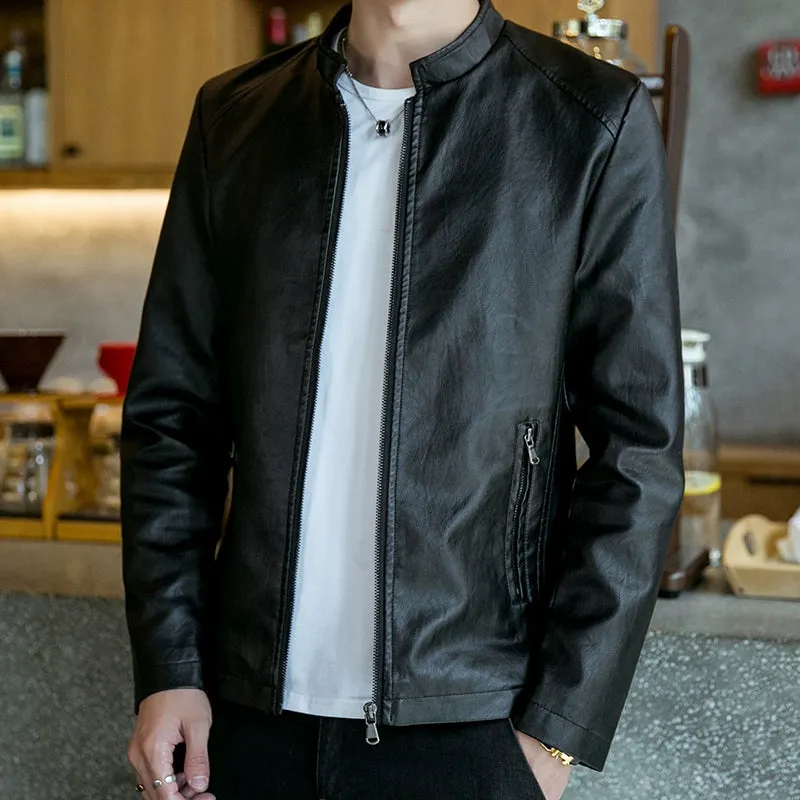 Autumn Trendy Loose Leisure All-Matching Men's Leather Jacket