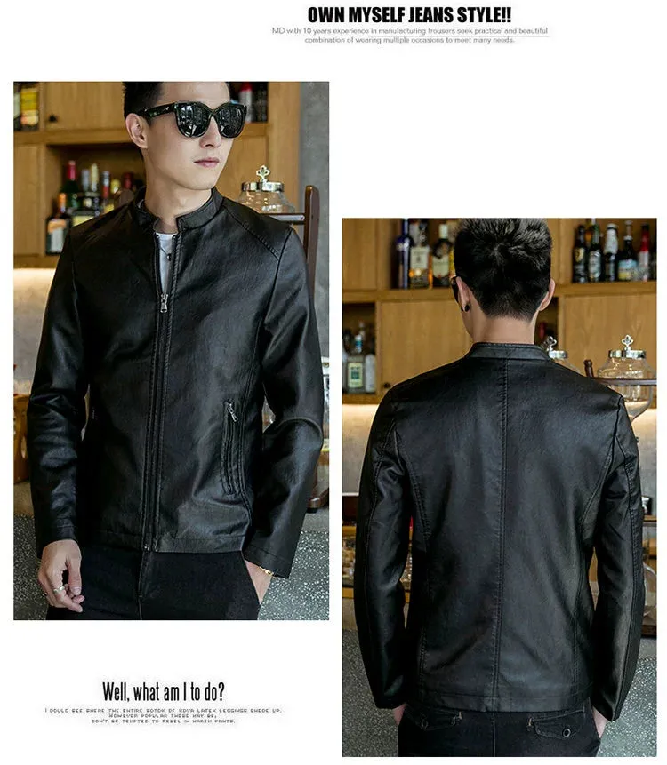 Autumn Trendy Loose Leisure All-Matching Men's Leather Jacket