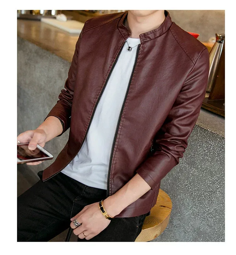 Autumn Trendy Loose Leisure All-Matching Men's Leather Jacket