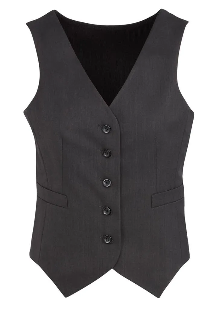 Biz Corporates Peaked Ladies Vest with Knitted Back (50111)-Clearance