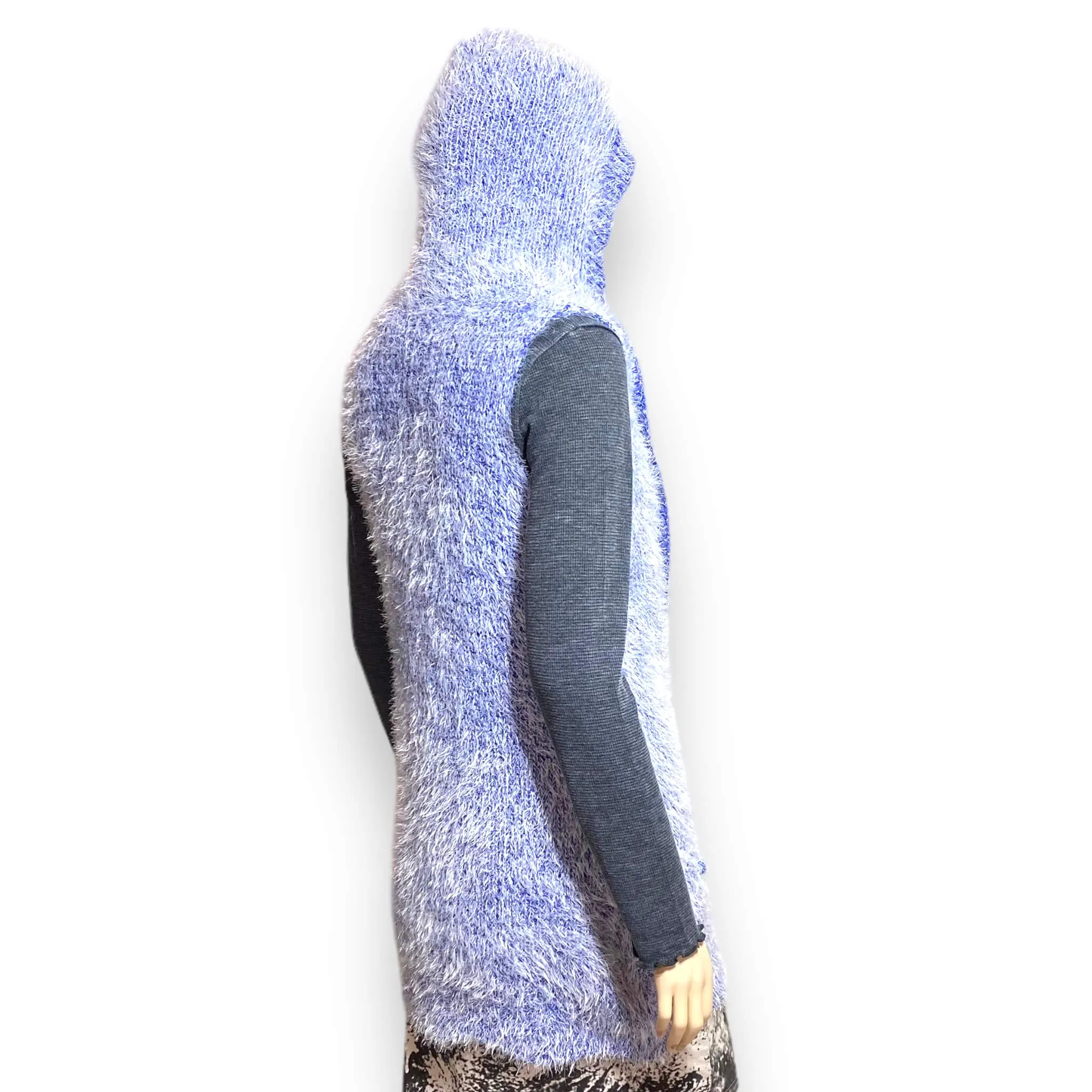 Blue Teddy Tunic Hooded Vest