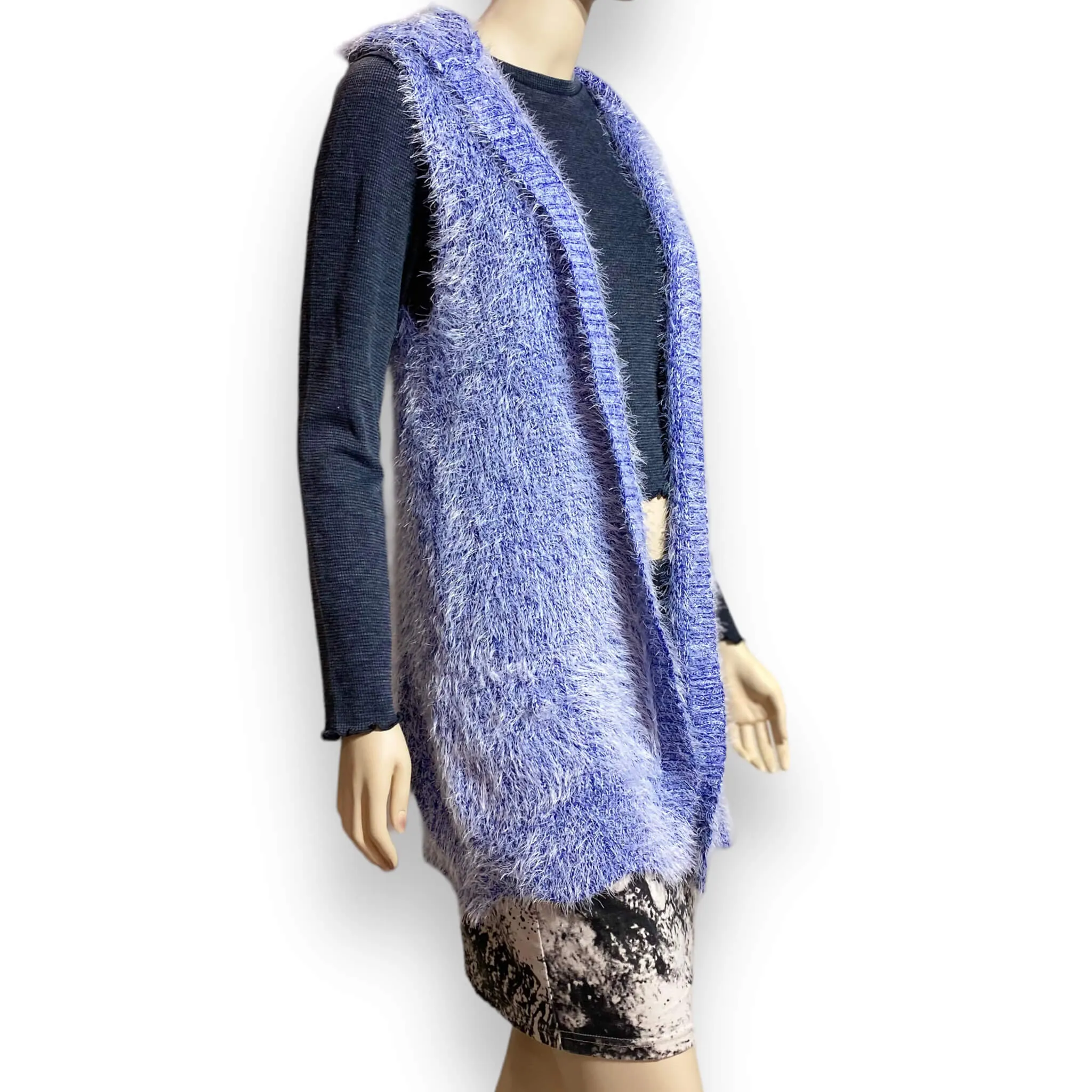 Blue Teddy Tunic Hooded Vest