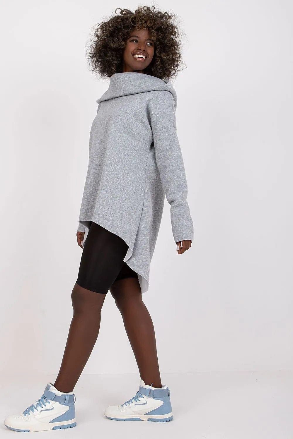 Chic Comfort: Hooded Asymmetrical Sweatshirt for Effortless Style