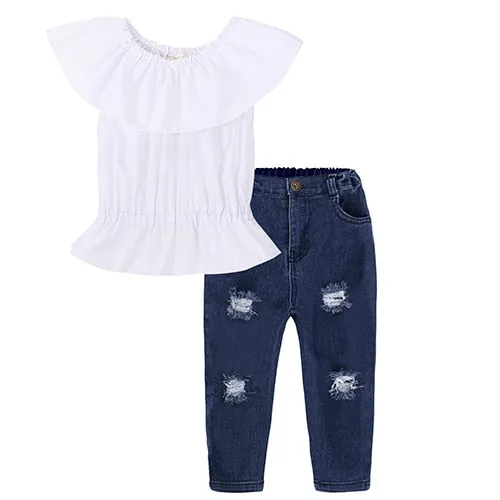 Cute N Casual Ripped Jeans Set