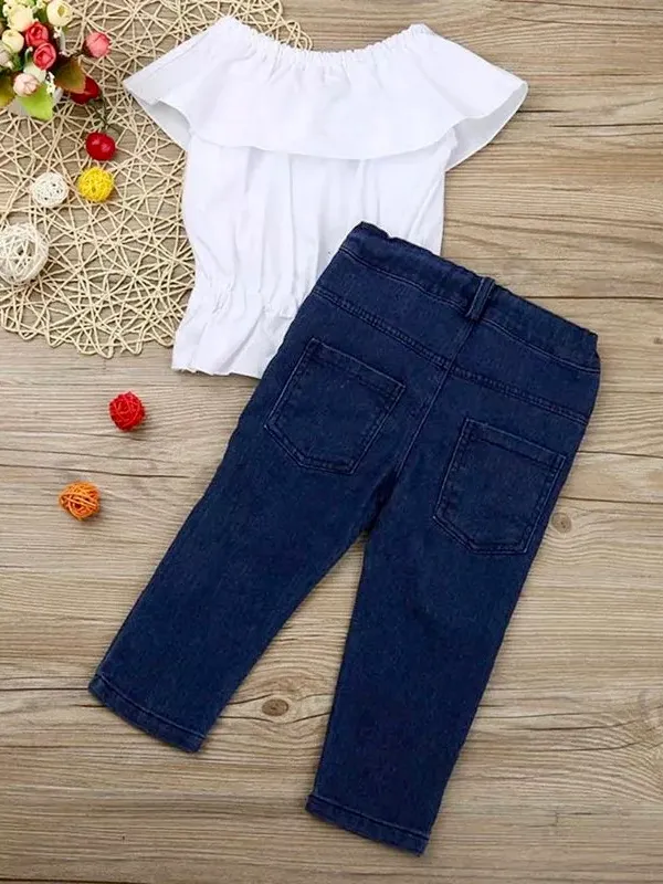 Cute N Casual Ripped Jeans Set