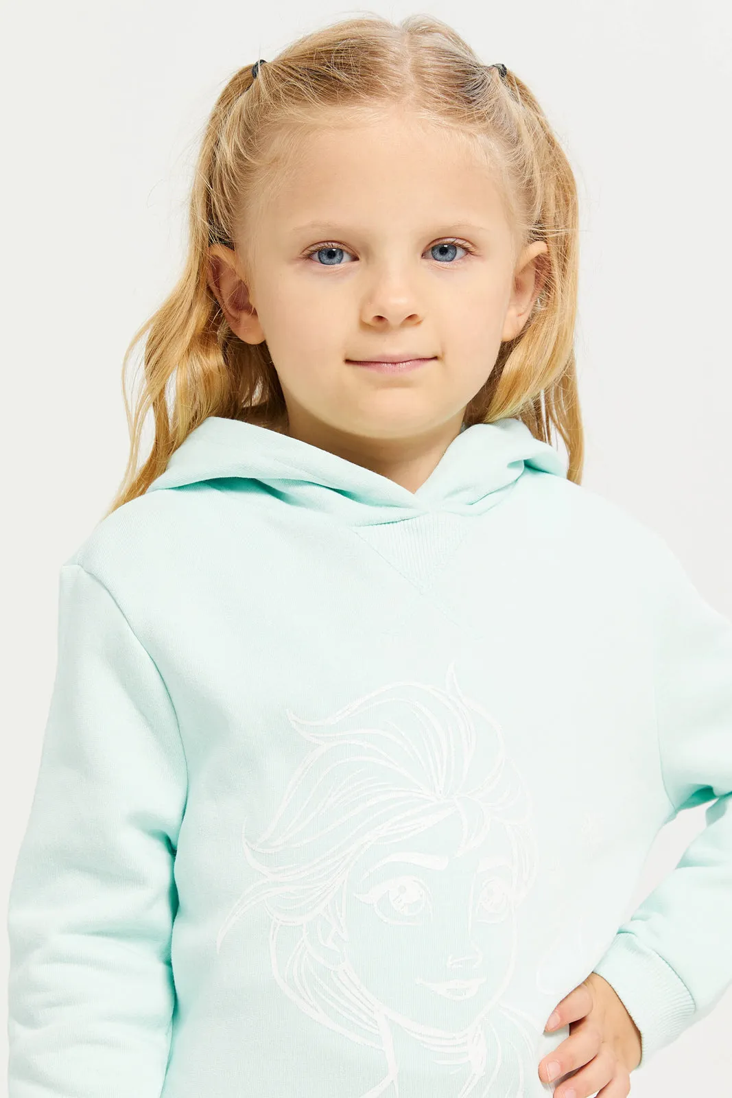 Girls Mint Elsa Printed Sweatshirt