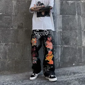 Hip-Hop Style Loose Jeans