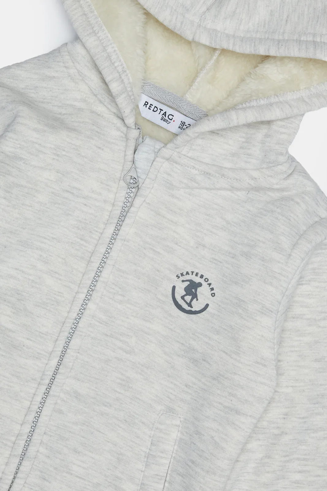 Infant Boys Grey Hooded Sweatshirts