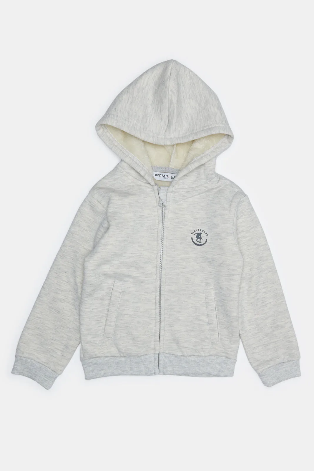 Infant Boys Grey Hooded Sweatshirts