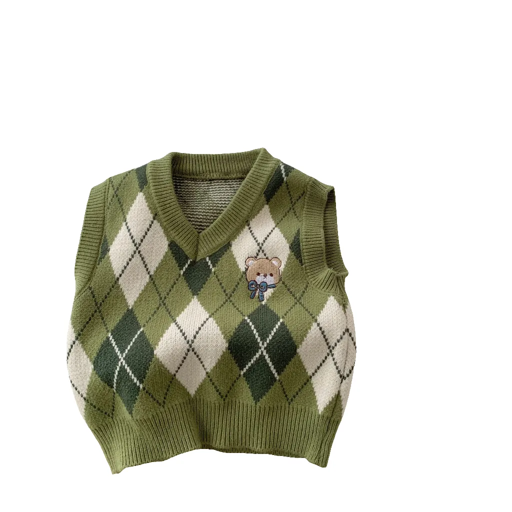 Knit & V-Neck Sweater Vests Tanks For Kids