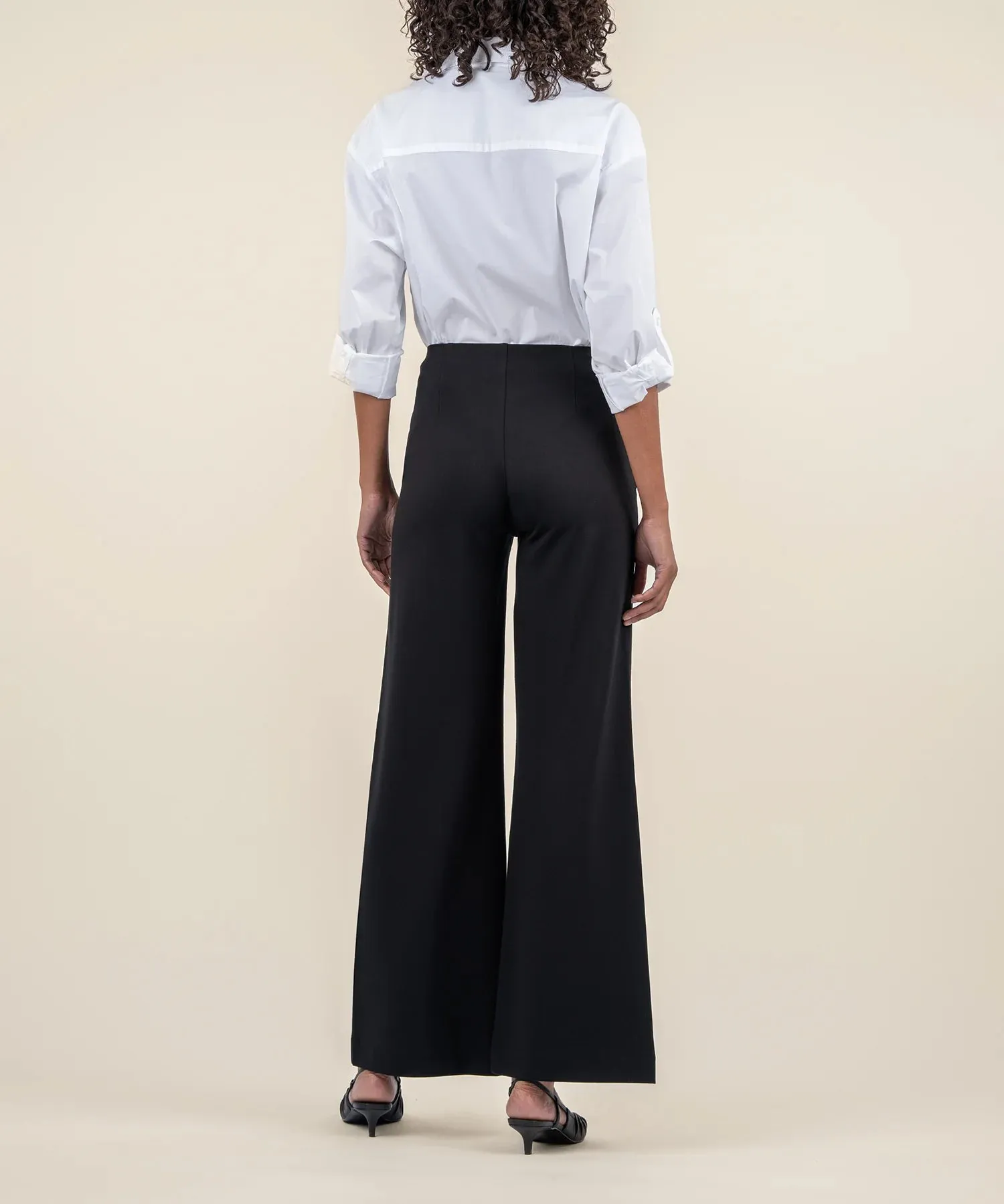 Kut from the Kloth Meg High Rise Wide Leg Black Trouser