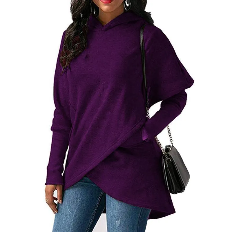 Leisure Ladies' Long Sleeve Sweatshirt With Pocket For Autumn Winter