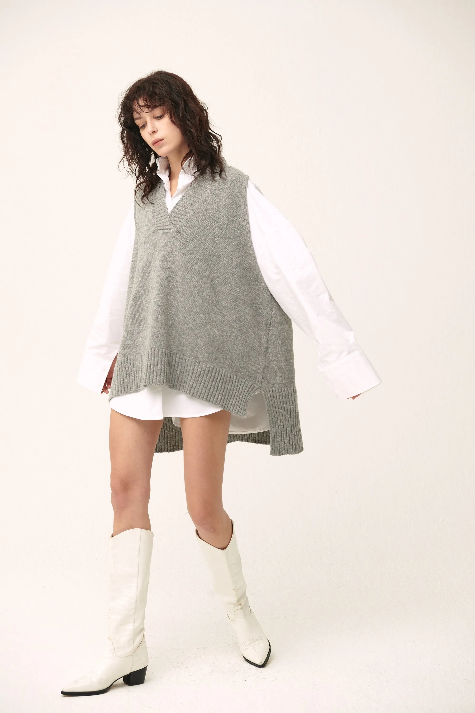 Lyla Oversized Knit Vest