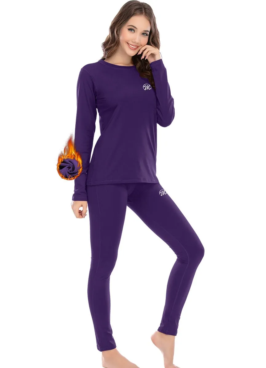 MEETWEE ALL-PURPLE Winter Thermal Underwear Set