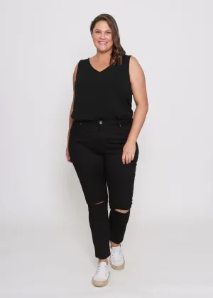 Megan Skinny Jeans - Black - Curves