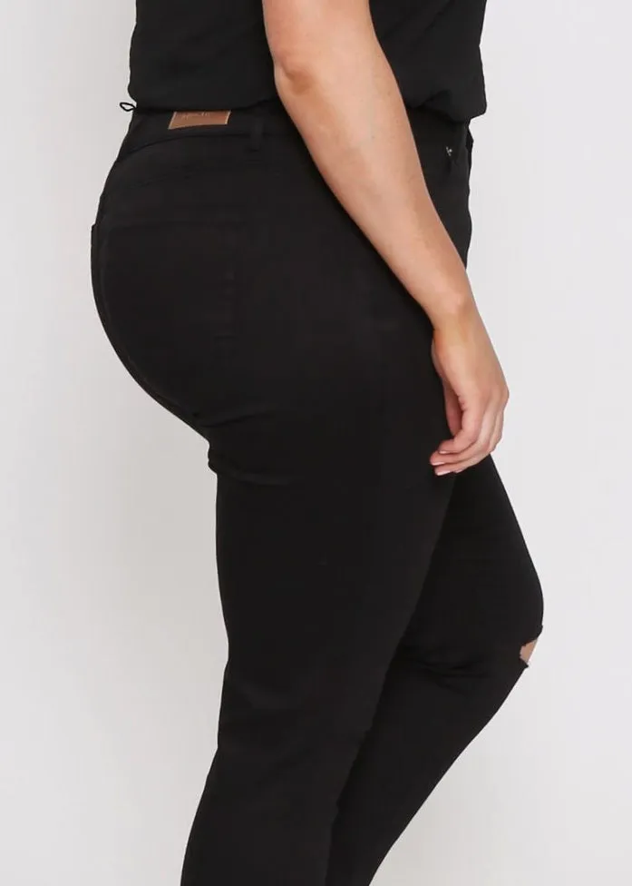 Megan Skinny Jeans - Black - Curves