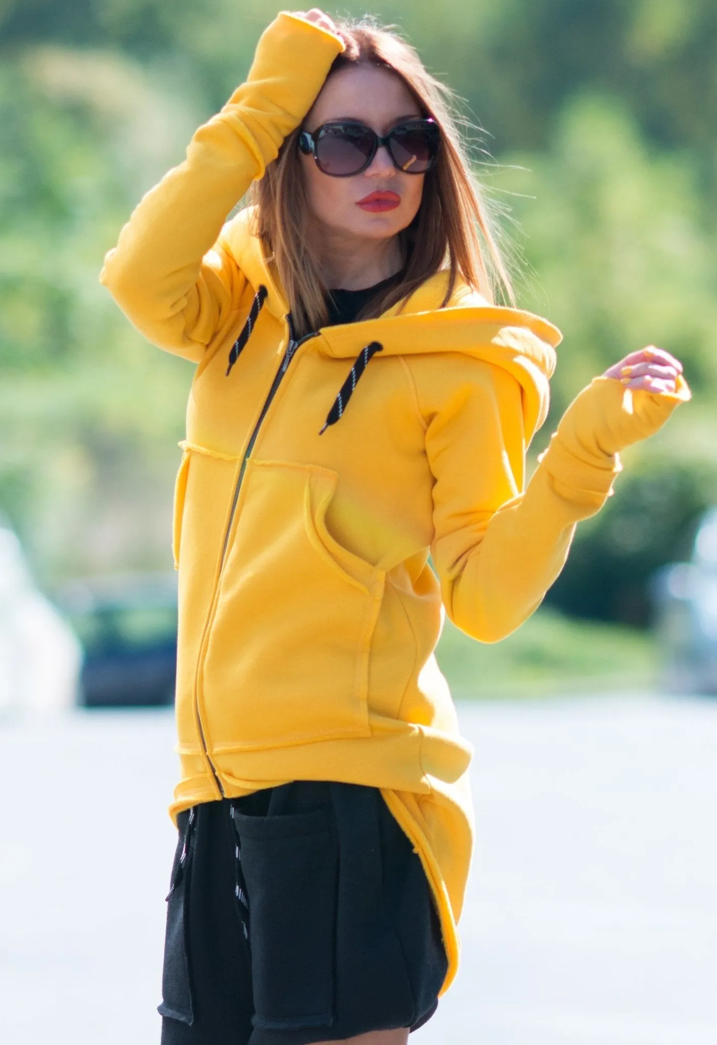 MELL Hooded Zipper Sweatshirts