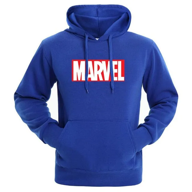 Men High Quality Marvel Letter Printing Hoodies