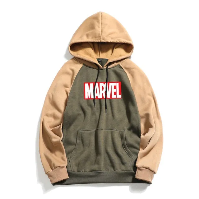 Men High Quality Marvel Letter Printing Hoodies