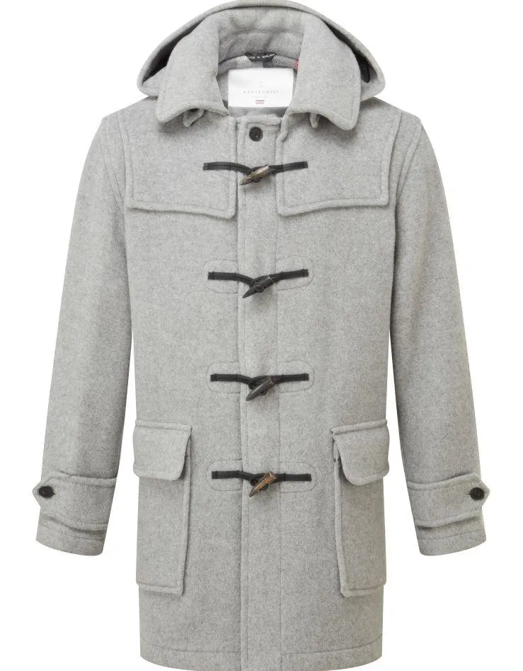 Men's London Classic Fit Duffle Coat - Pearl Grey