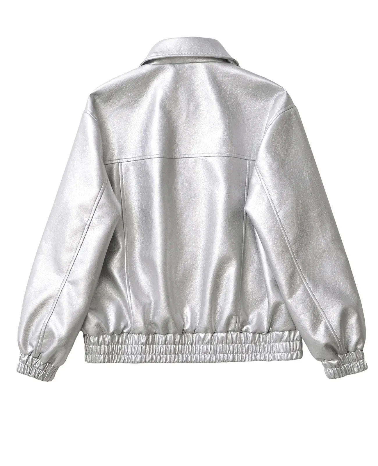 Metallic Moto Women's Faux-Leather Jacket