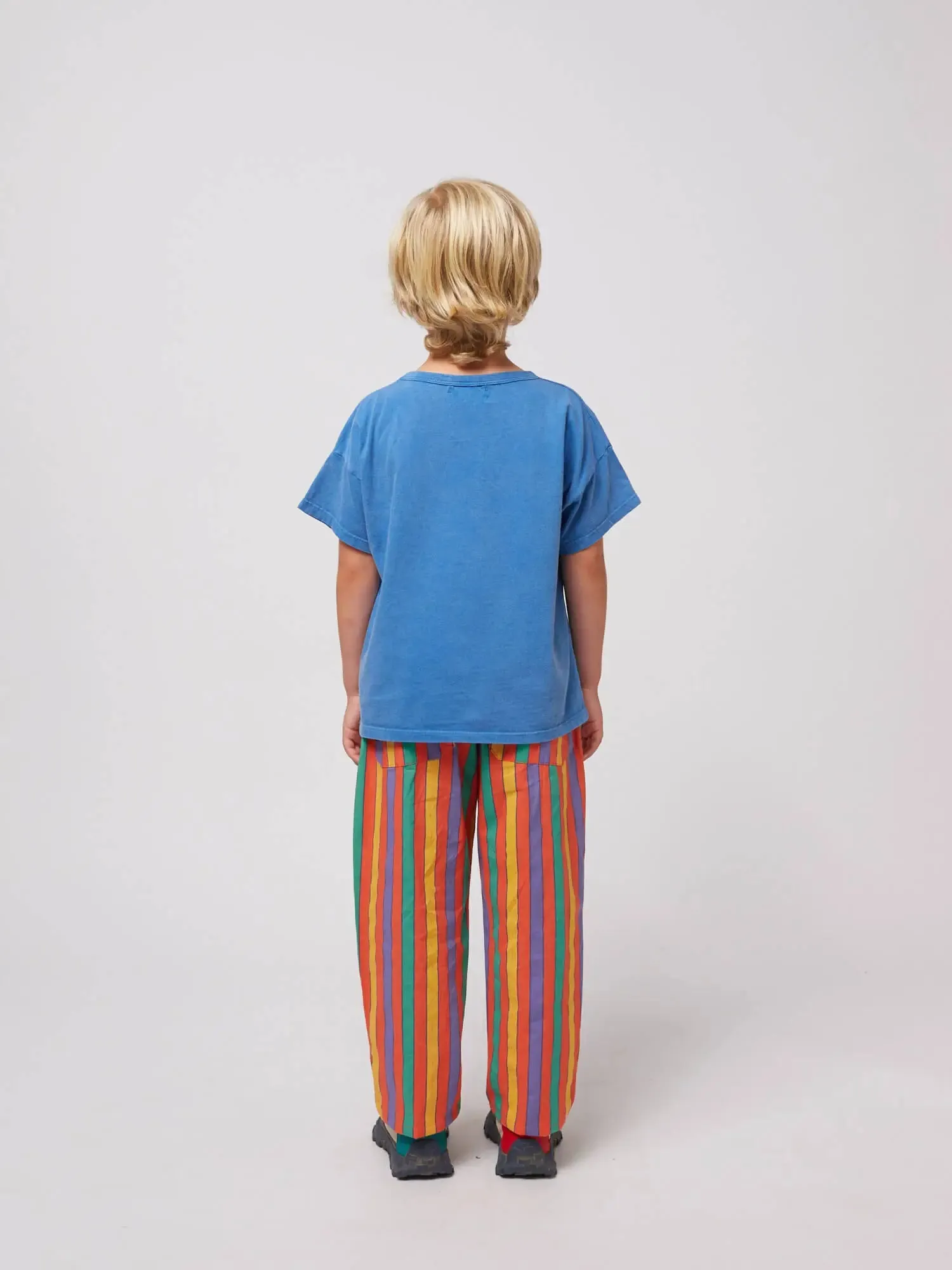 Multicolor stripes woven pants