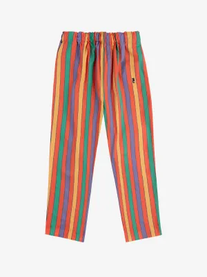 Multicolor stripes woven pants