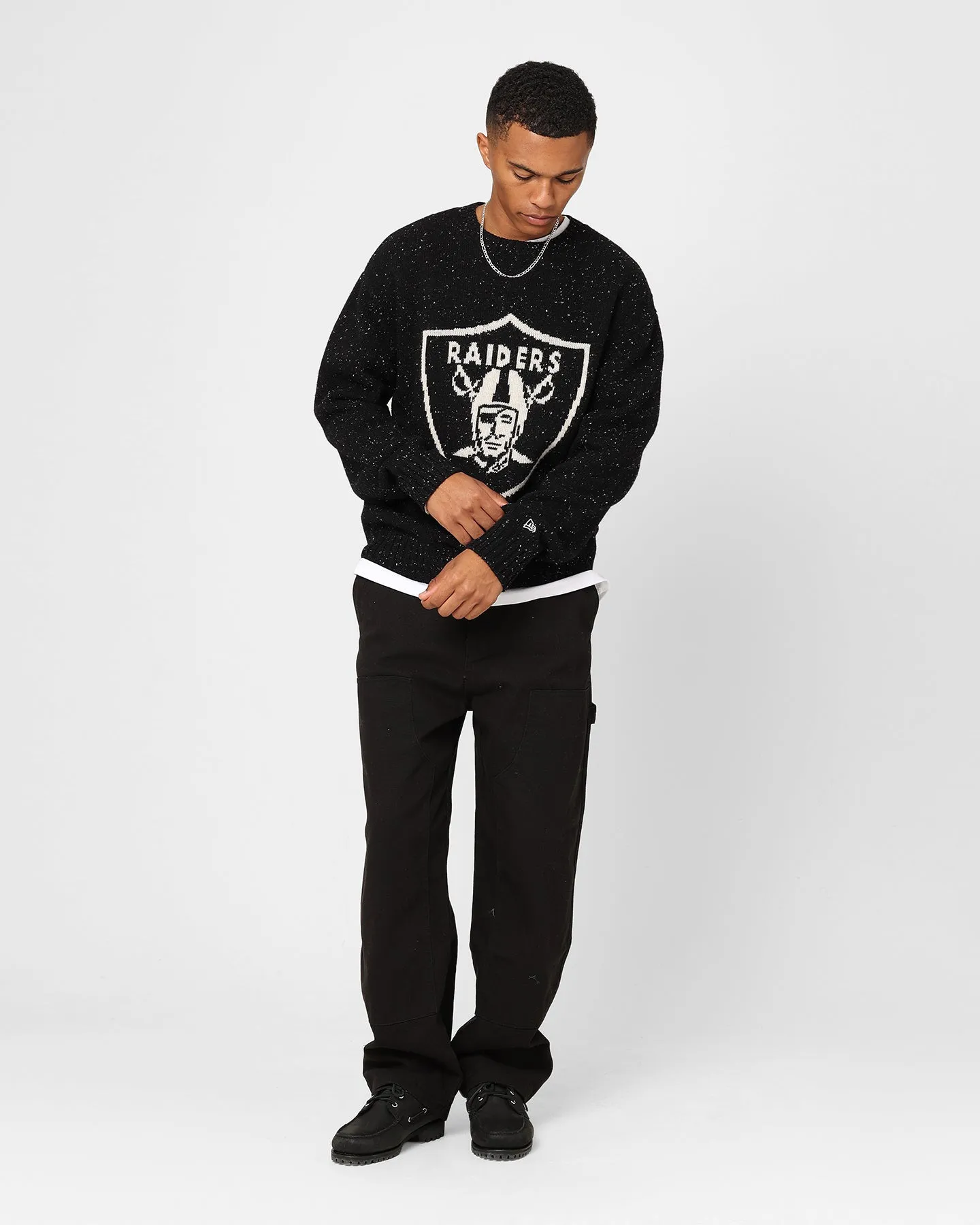 New Era Oakland Raiders Oversized Knit Sweater Black