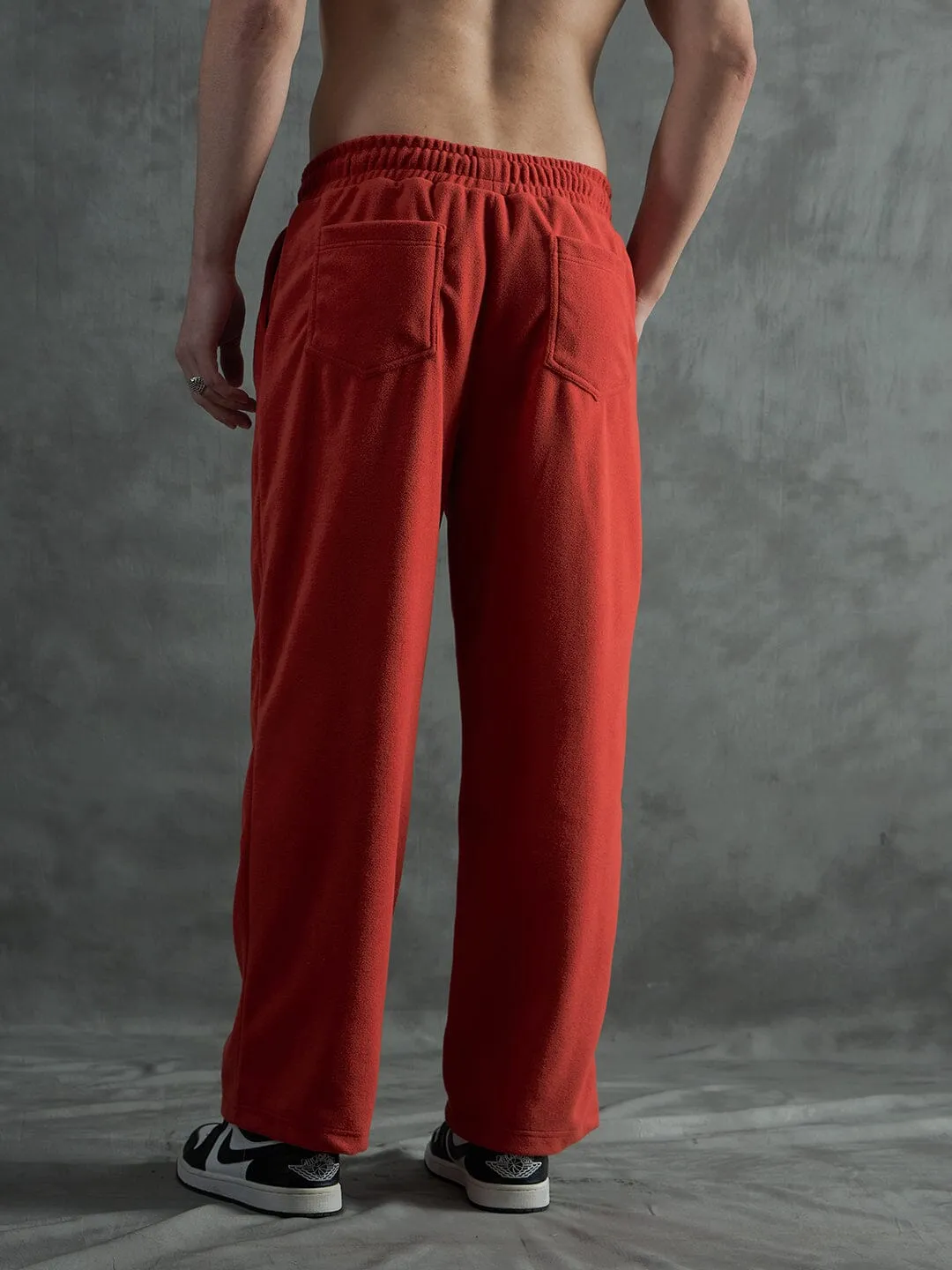 Orange Inmate Polar Fleece Trackpants