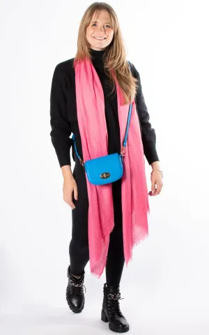 Oversized Pashmina Shawl Wrap Scarf - Pink