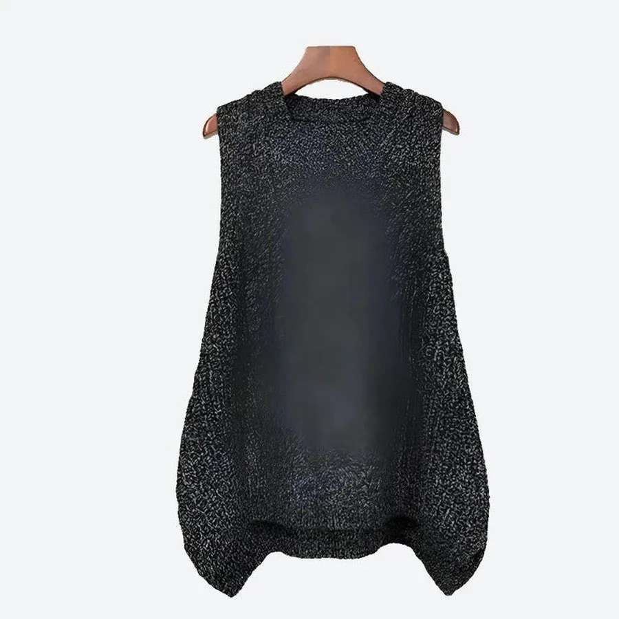 Oversized Sleeveless Knitted Vests