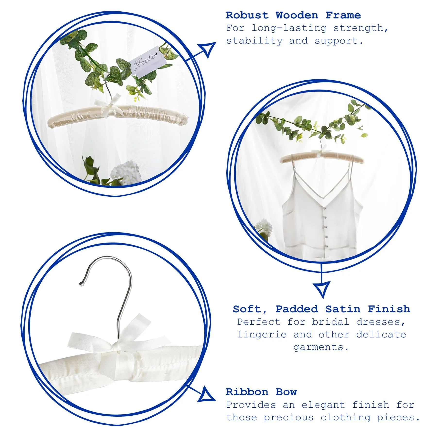 Padded Satin Clothes Hanger - By Harbour Housewares