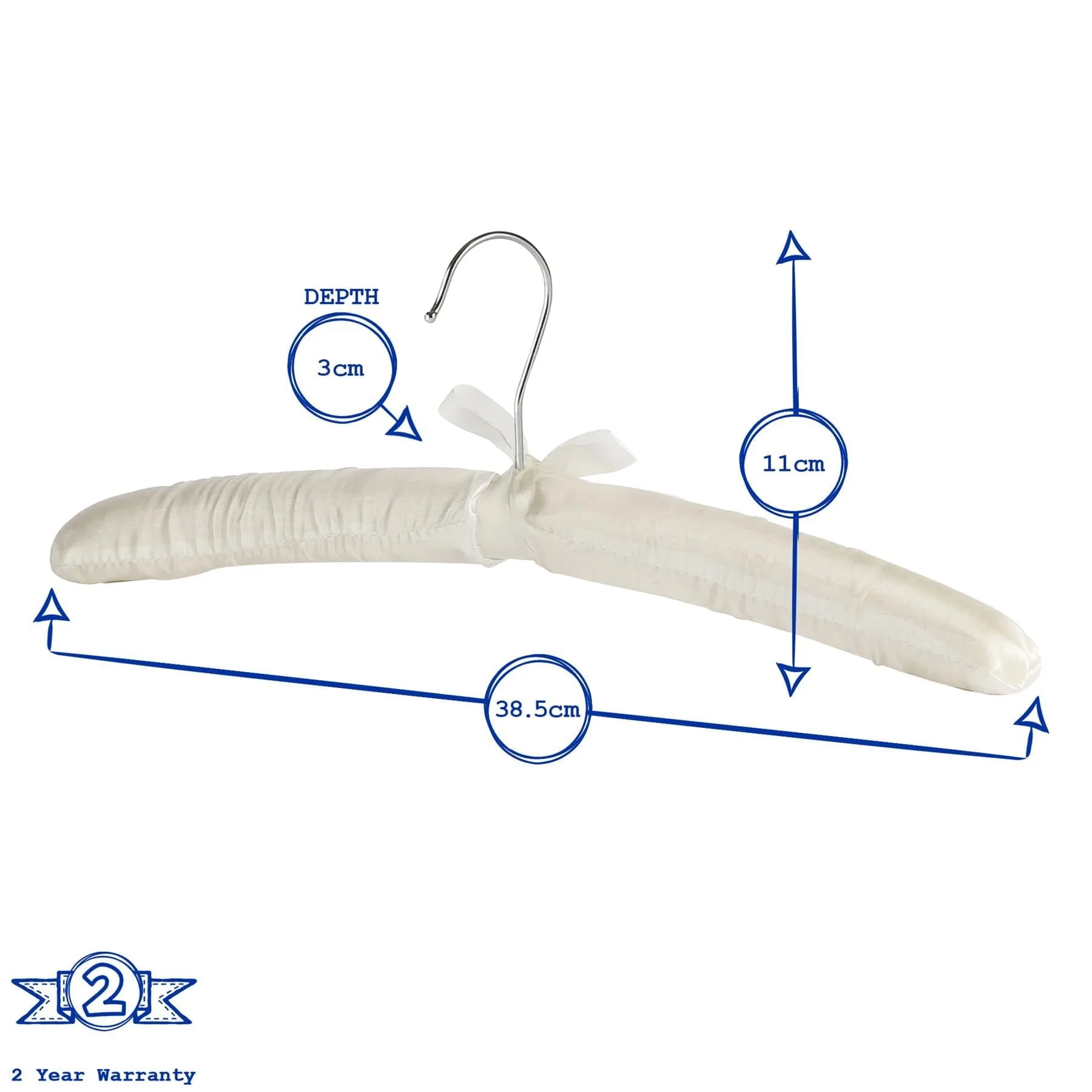 Padded Satin Clothes Hanger - By Harbour Housewares