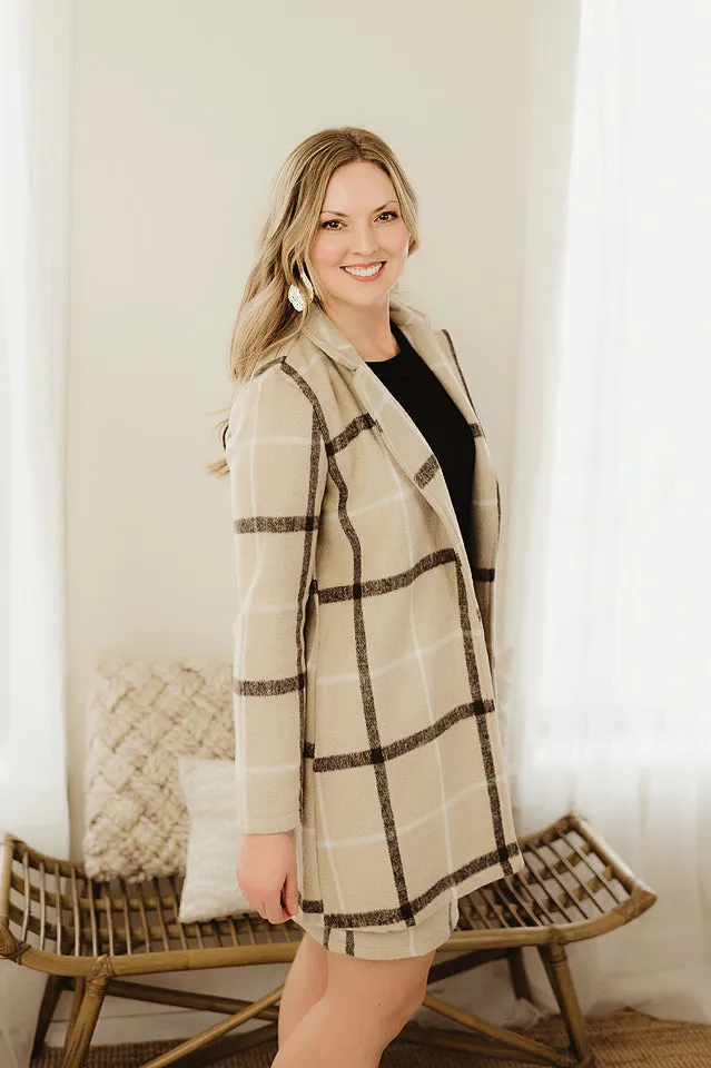 Plaid Wool Blazer