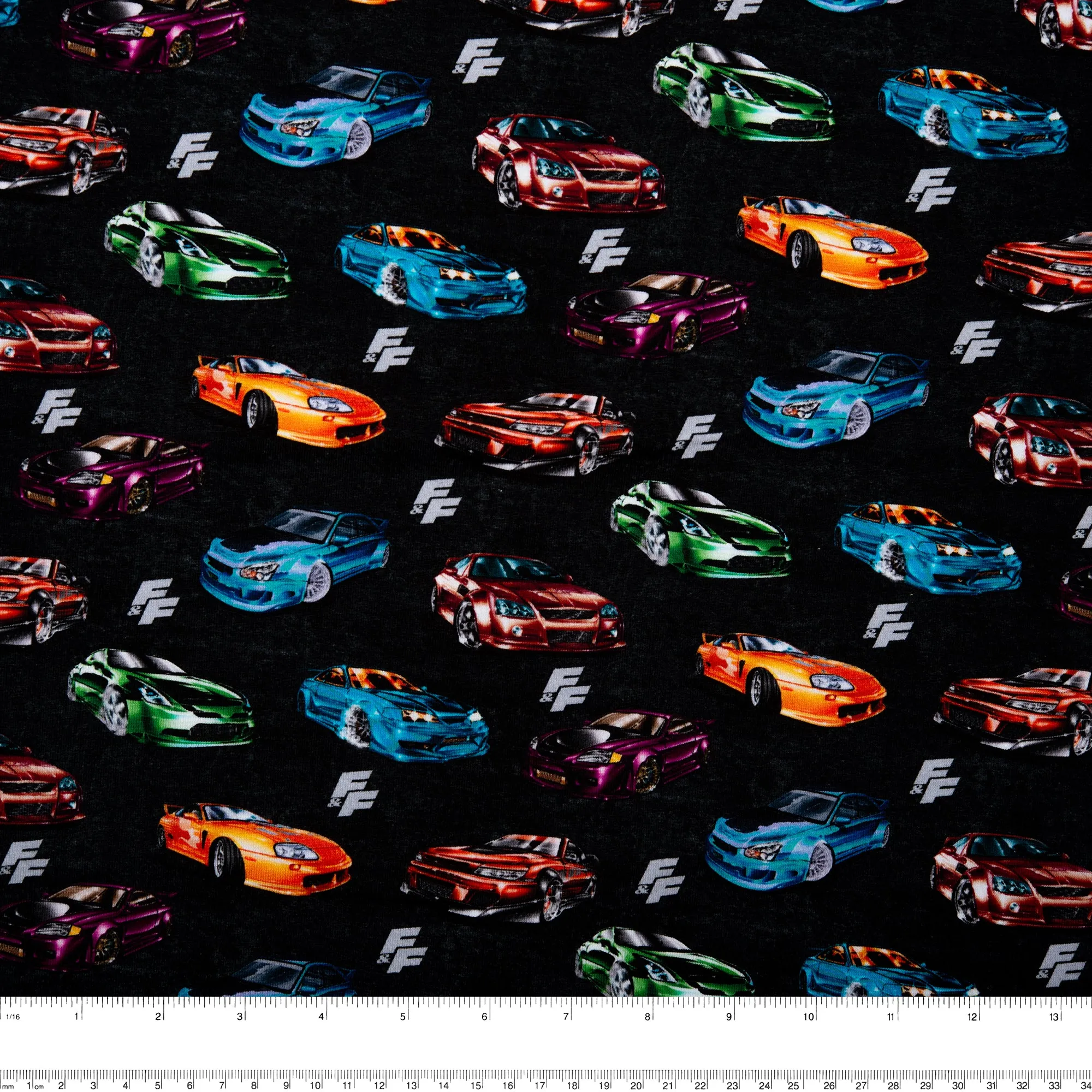 Printed Knit - FAST AND FURIOUS - Sport cars - Black