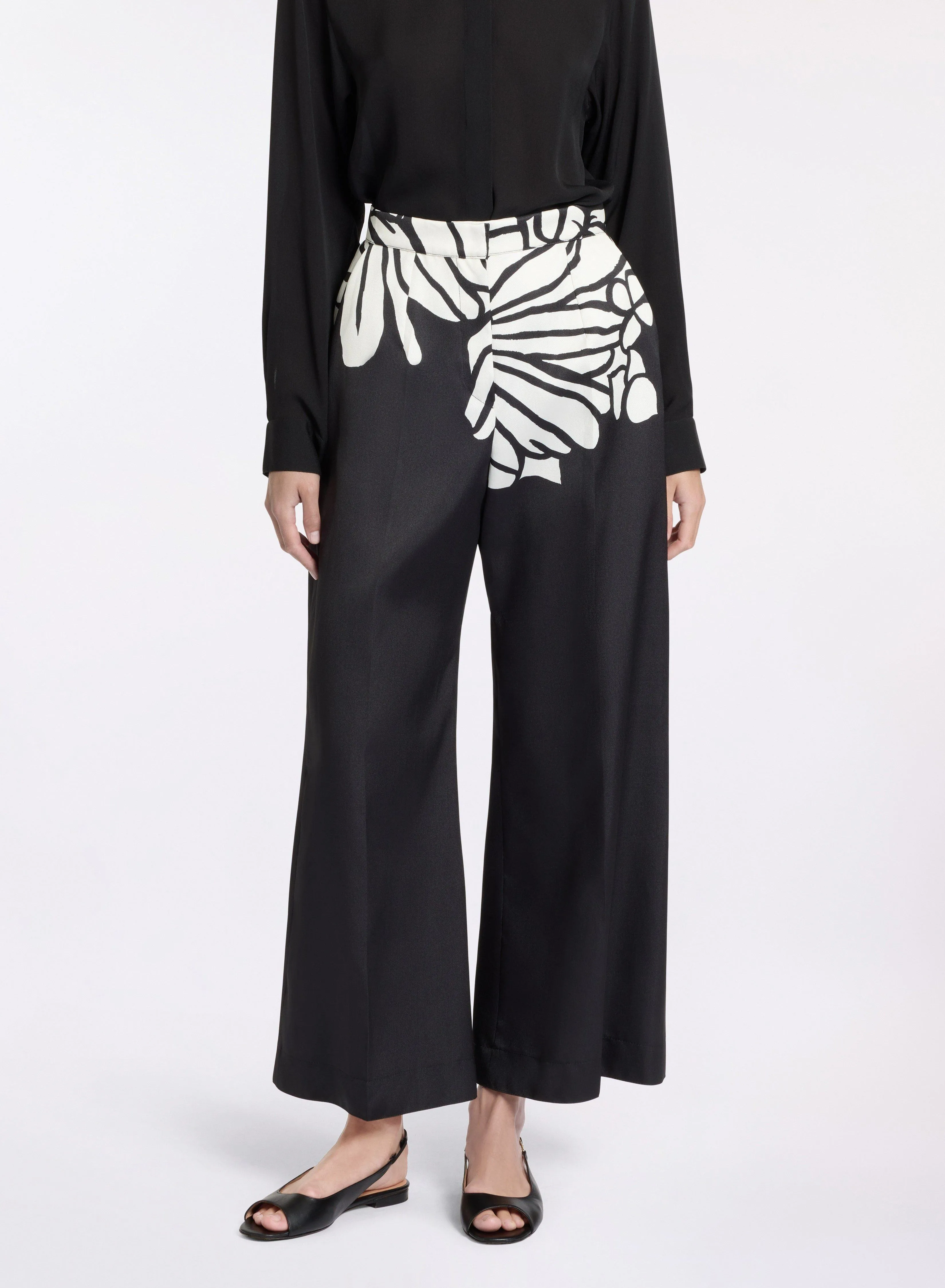 Printed Mikado Pants