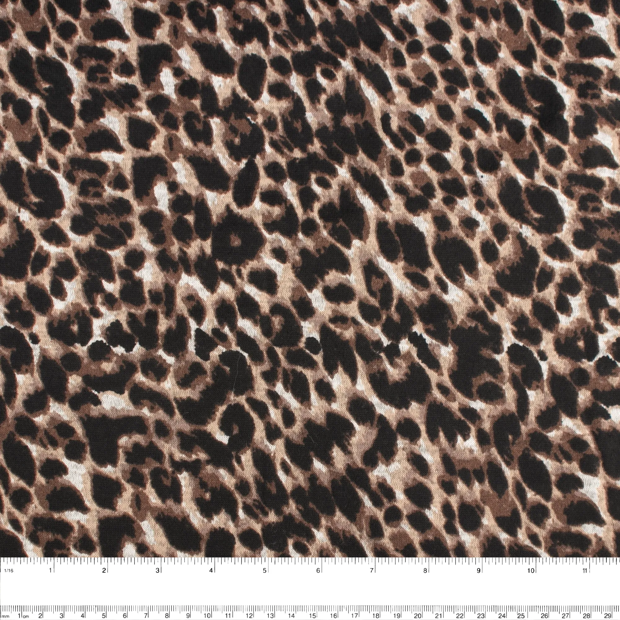 Printed Sweater Knit - HACCI - Leopards - Brown