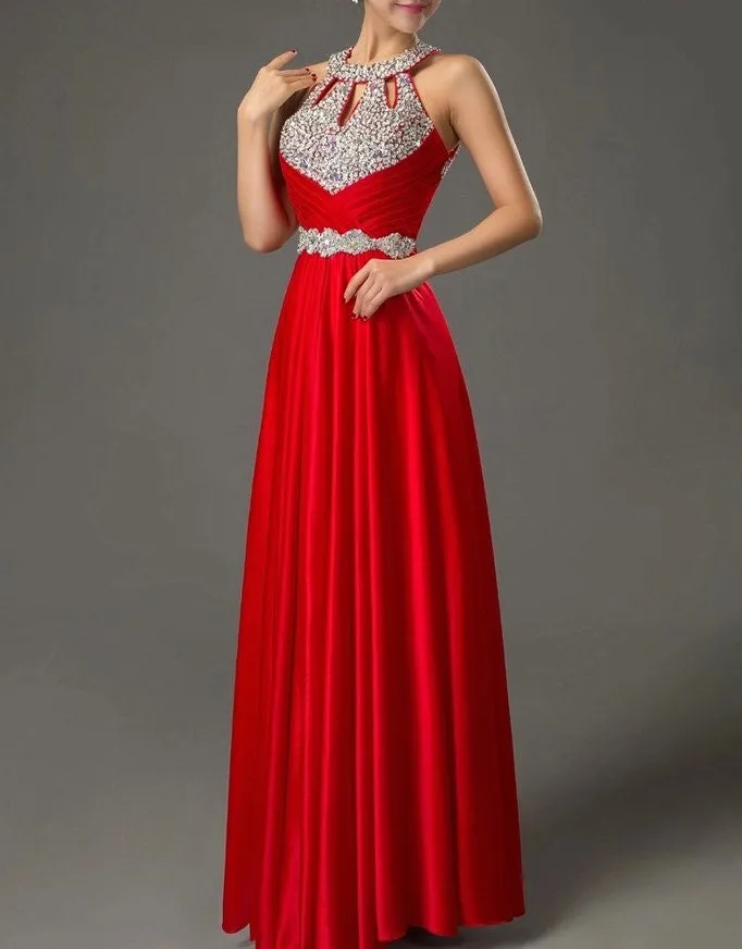 Satin Formal Prom Party Gown at Bling Brides Bouquet Online Bridal Store