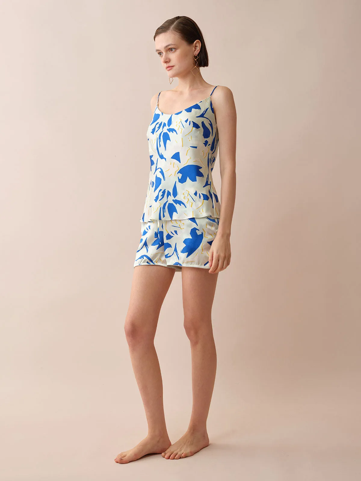 SILKINC Blue Lotus Camisole Pajama Set