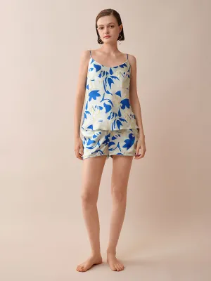 SILKINC Blue Lotus Camisole Pajama Set