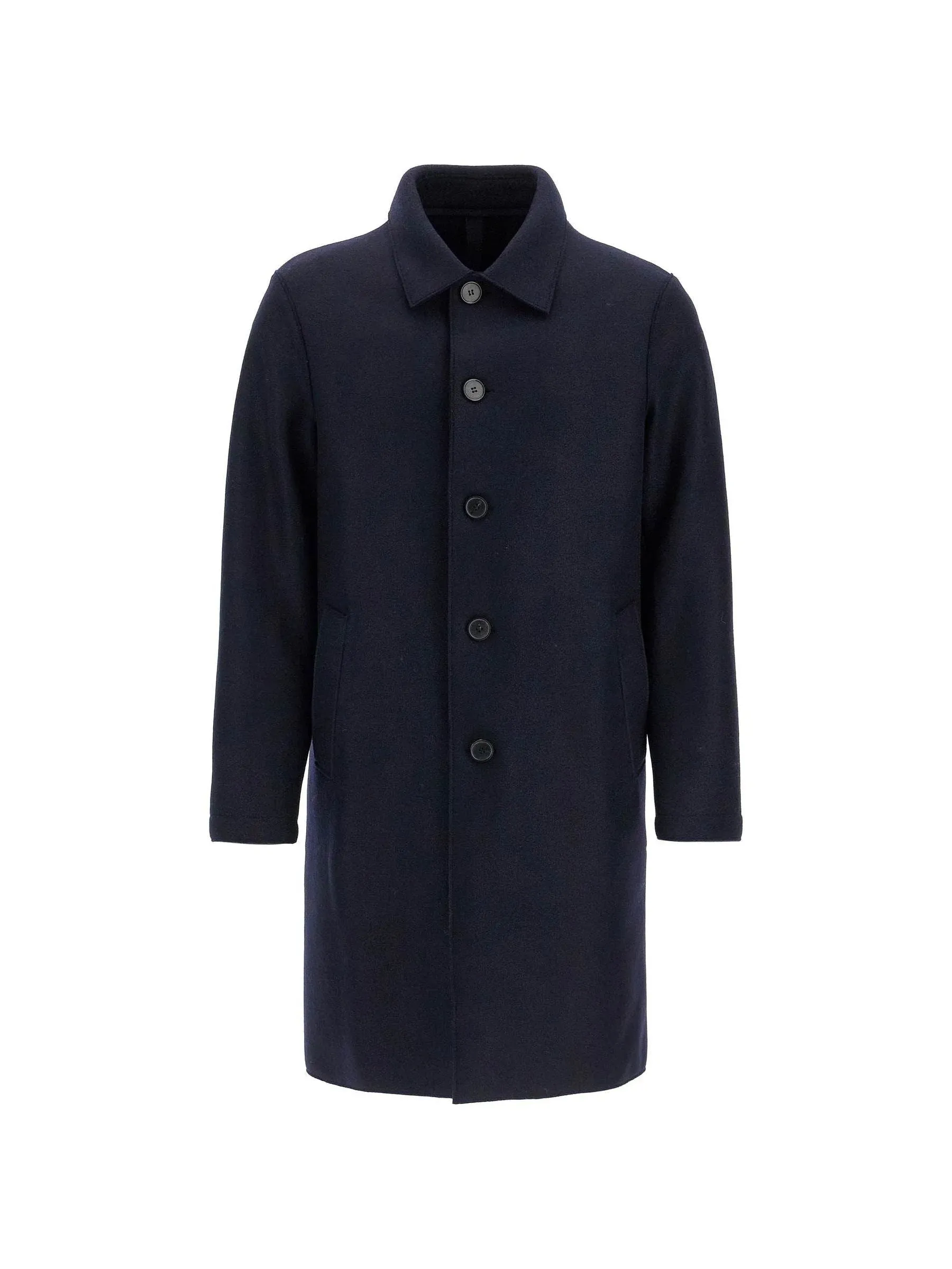 Single-Breasted Wool Coat