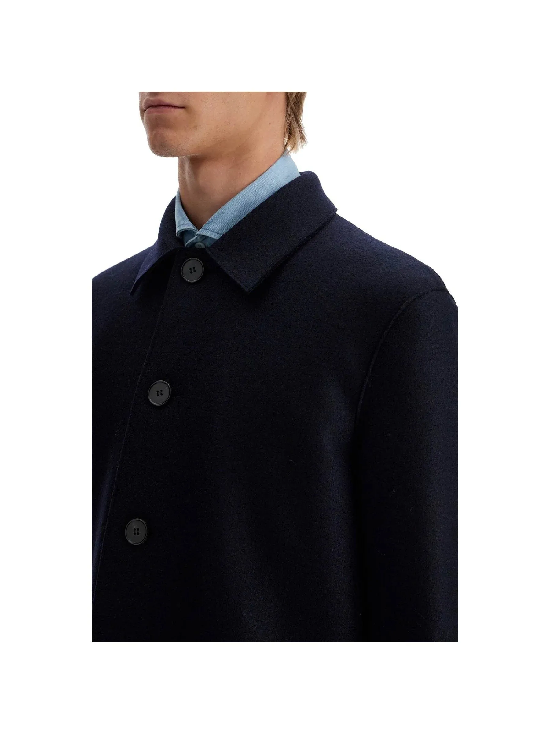 Single-Breasted Wool Coat