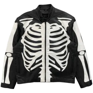 Skeleton Leather Motorcycle Jacket