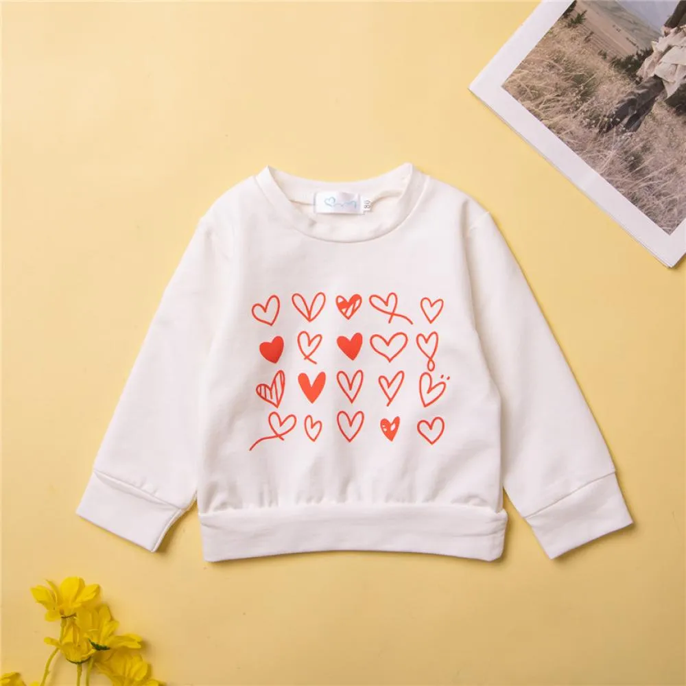 Spring New Girls Valentine's Day Cute Print Set Children's Vests Red Bell Bottoms Wholesale Girls Clothes