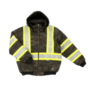 Tough Duck Men's Camo Flex Duck C1 Hi-Vis Hooded Safety Bomber