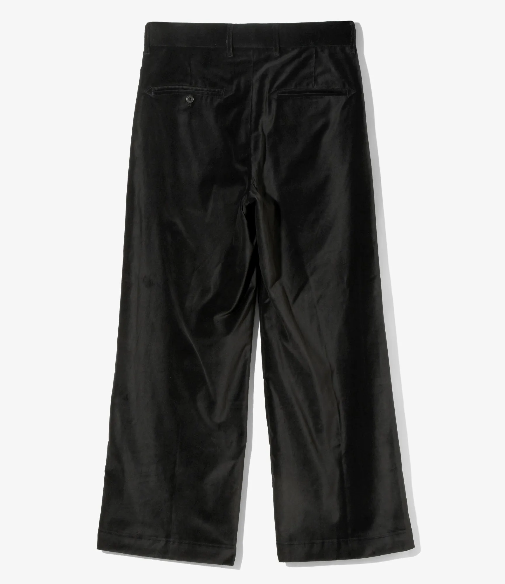 Tucked Baggy Trouser – Black Velveteen