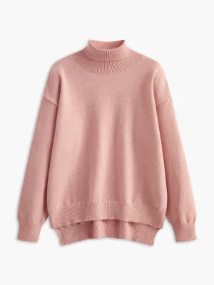 Turtleneck Split Oversized Sweater