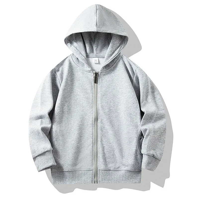 Unisex Toddler Zip Up Sweatshirts Lightweight Jacket Hooded Coats